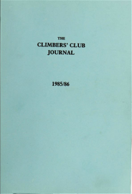 Climbers' Club 1985-86 Journal cover